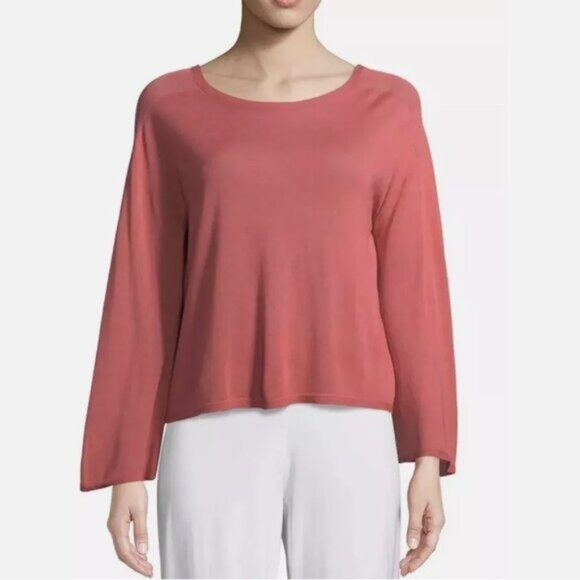 Eileen Fisher Seamless Sleek Bell-Sleeve Top - M - Picture 1 of 7
